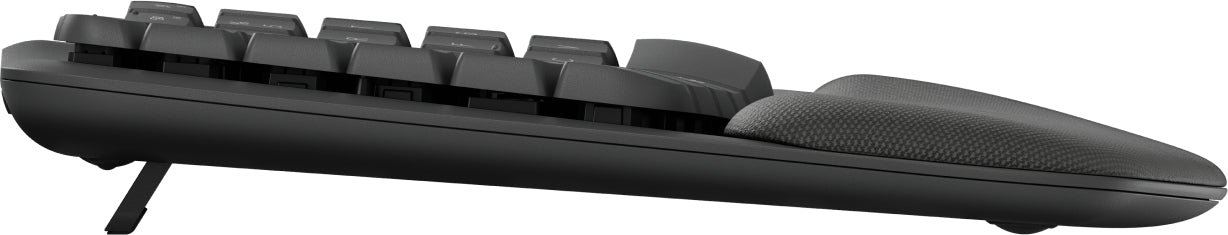 Logitech Wave Keys for Business, Full-size (100%), Wireless, RF Wireless + Bluetooth, Membrane, QWERTY, Graphite