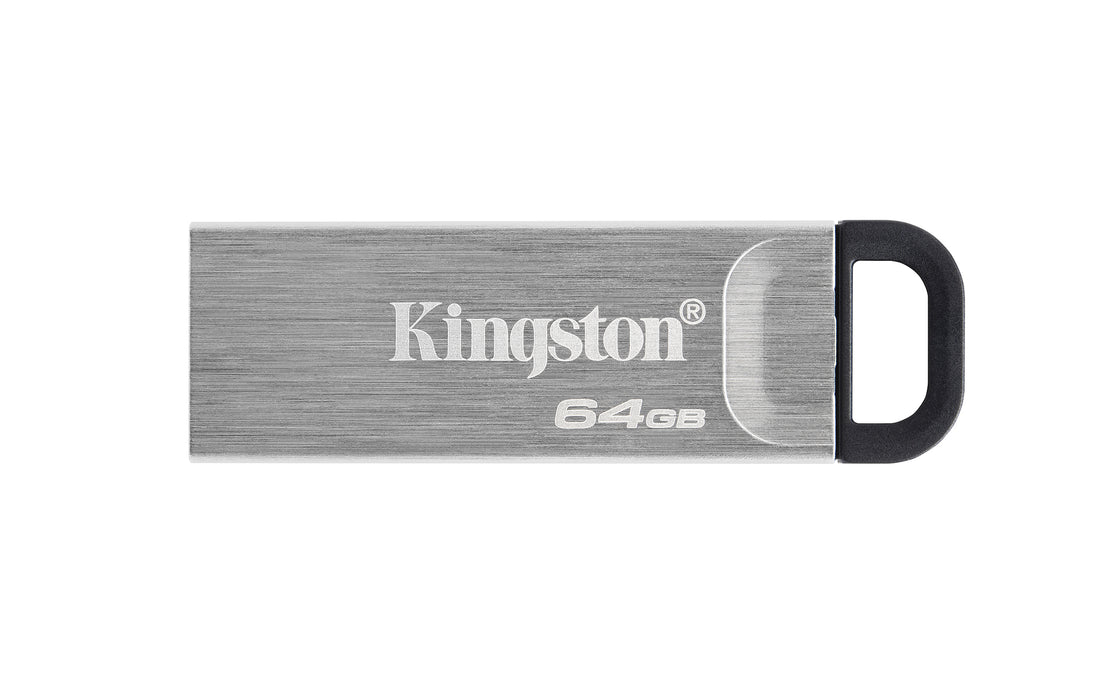 Kingston Technology DataTraveler 64GB Kyson USB Flash Drive, 64 GB, USB Type-A, 3.2 Gen 1 (3.1 Gen 1), 200 MB/s, Capless, Silver