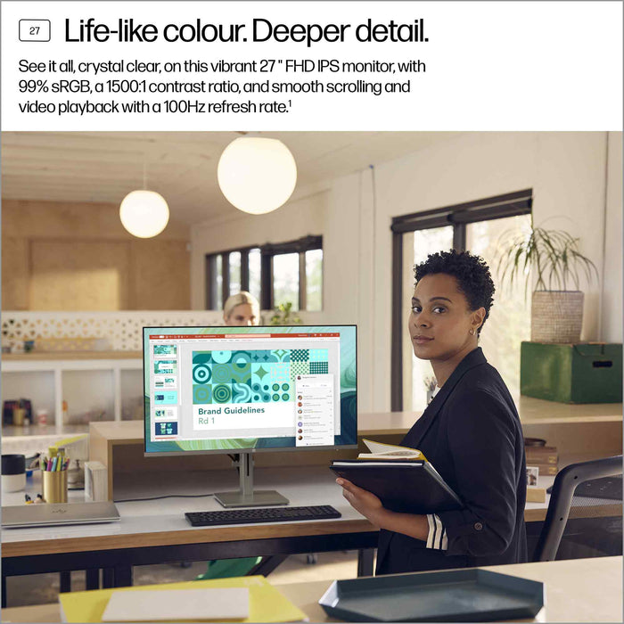 HP Series 5 27 inch FHD Monitor - 527da, 68.6 cm (27"), Full HD, LCD, 5 ms, Black