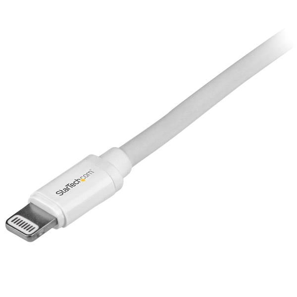 StarTech.com 2 m (6 ft.) USB to Lightning Cable - Long iPhone / iPad / iPod Charger Cable - Lightning to USB Cable - Apple MFi Certified - White, 2 m, Lightning, USB A, Male, Male, White