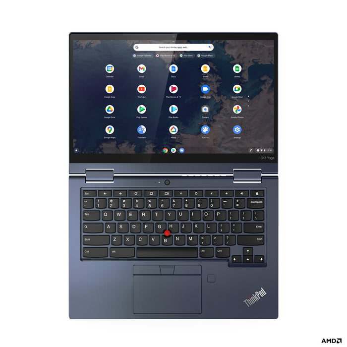 Lenovo ThinkPad C13 Yoga Gen 1 Chromebook, AMD Ryzen™ 3, 2.6 GHz, 33.8 cm (13.3"), 1920 x 1080 pixels, 4 GB, 128 GB