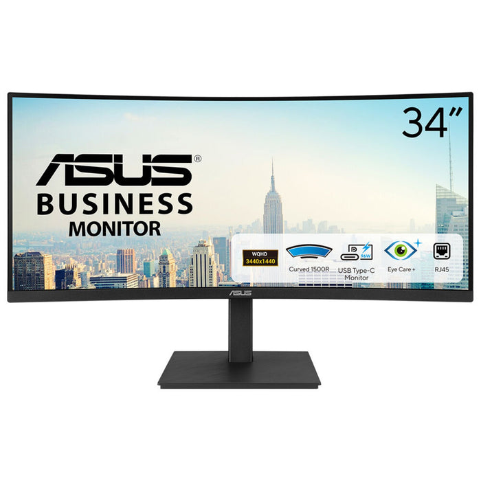 ASUS VA34VCPSR, 86.4 cm (34"), 3440 x 1440 pixels, Wide Quad HD, LCD, 4 ms, Black
