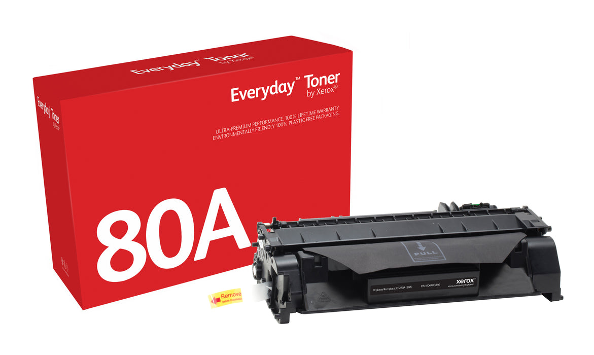 Everyday™ Black Toner by compatible with HP 80A (CF280A), Standard capacity, 2700 pages, Black, 1 pc(s)