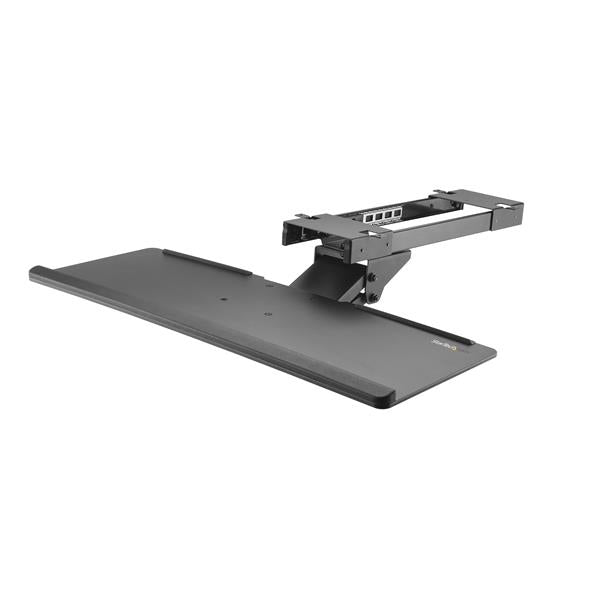 StarTech.com Under-Desk Keyboard Tray - Adjustable, Black, 2 kg, Plastic, Steel, 20°, -15 - 15°, 782 mm