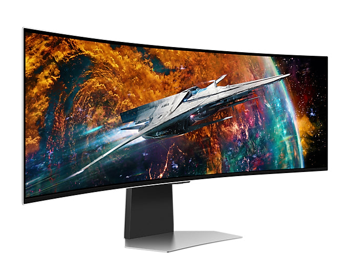 Samsung LS49CG954SU, 124.5 cm (49"), 5120 x 1440 pixels, Dual QHD, OLED, 0.03 ms, Silver