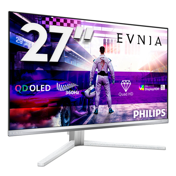 Philips Evnia 8000 27M2N8500/00, 67.3 cm (26.5"), 2560 x 1440 pixels, Quad HD, QD-OLED, 0.03 ms, White