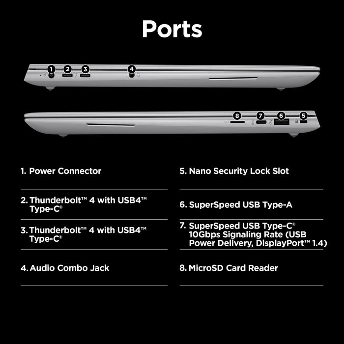 HP ZBook Studio G11, Intel Core Ultra 9, 40.6 cm (16"), 3840 x 2400 pixels, 64 GB, 1 TB, Windows 11 Pro