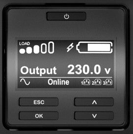 APC Smart-UPS On-Line, 1000VA/1000W, Tower, 230V, 6x C13 IEC outlets, SmartSlot, Extended runtime, W/O rail kit, Double-conversion (Online), 1 kVA, 1000 W, Sine, 220 V, 240 V