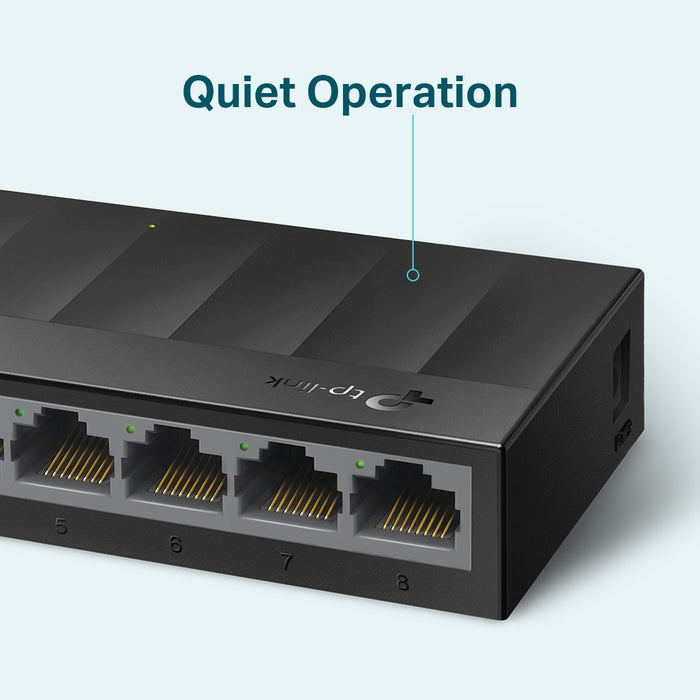 TP-Link LS1008G, Unmanaged, Gigabit Ethernet (10/100/1000), Wall mountable