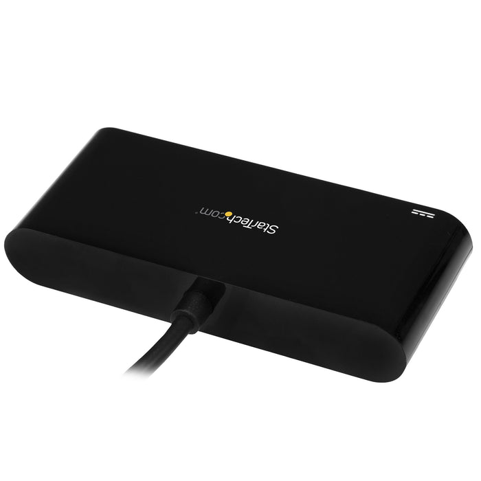 StarTech.com USB-C to Ethernet Adapter with 3-Port USB 3.0 Hub and Power Delivery, Wired, USB, Ethernet, 5000 Mbit/s, Black