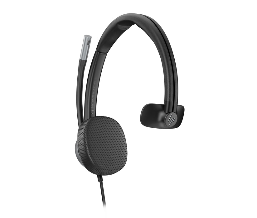 HP Poly Mission 615 Monaural USB Wired Headset (Bulk), Wired, Office/Call center, 117.5 g, Headset, Black