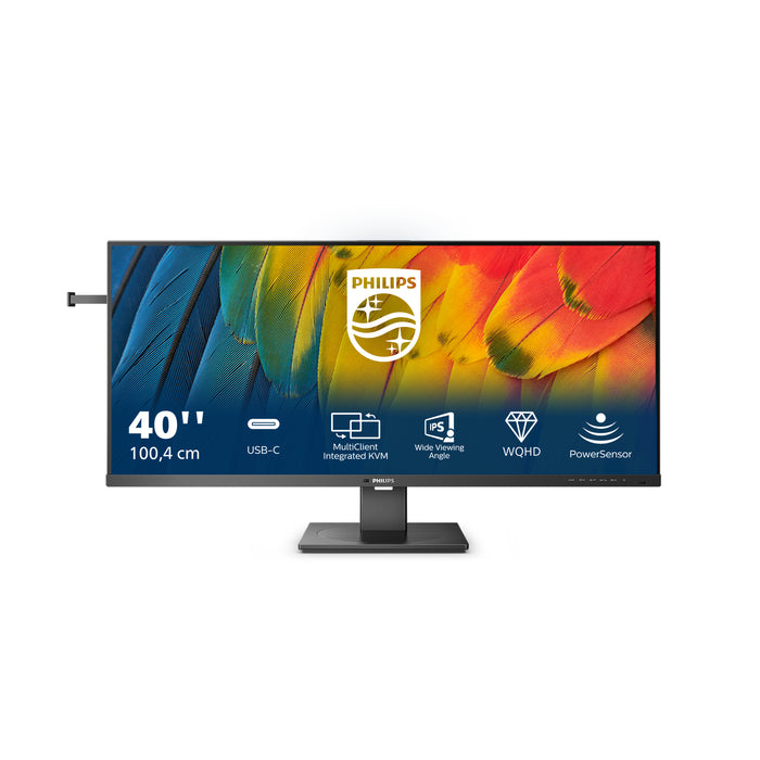 Philips 5000 series 40B1U5600/00, 101.6 cm (40"), 3440 x 1440 pixels, Wide Quad HD, LCD, 4 ms, Black