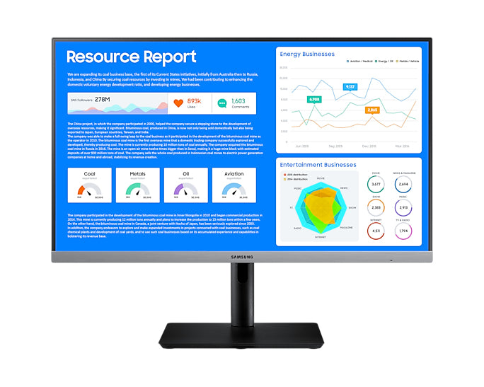 Samsung SR65, 61 cm (24"), 1920 x 1080 pixels, Full HD, LED, 5 ms, Black