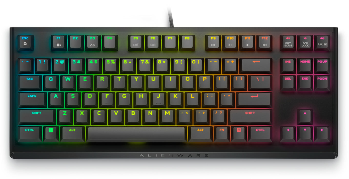 Alienware AW420K, Tenkeyless (80 - 87%), Wired, USB, Mechanical, RGB LED, Black