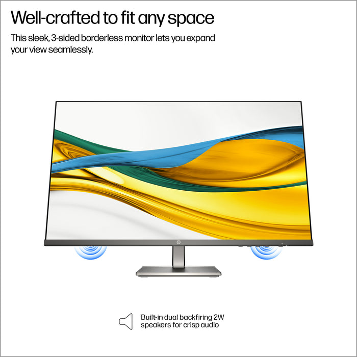 HP Series 5 27 inch FHD Monitor - 527da, 68.6 cm (27"), Full HD, LCD, 5 ms, Black