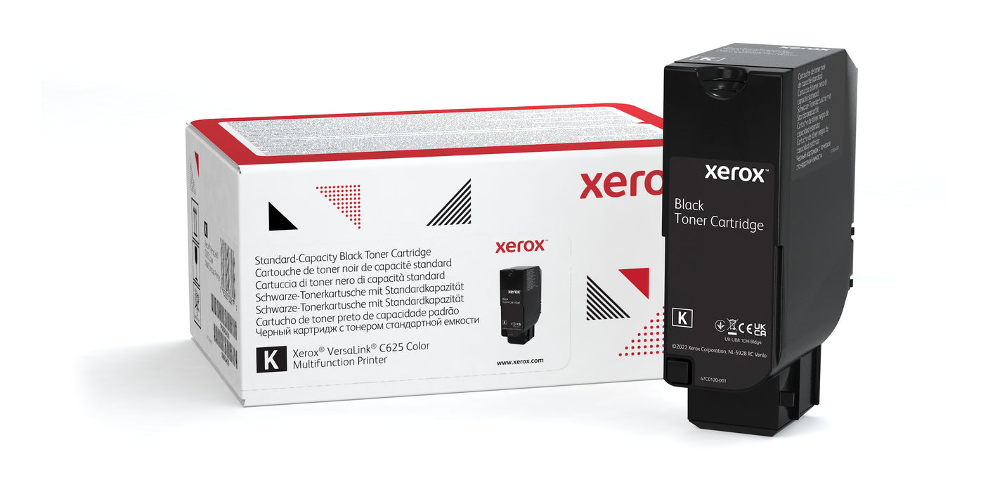 Xerox Genuine ® VersaLink® C620 Color Printer/C625 Color Multifunction Printer Black Standard capacity Toner Cartridge (8000 Pages) - 006R04616, 8000 pages, Black, 1 pc(s)