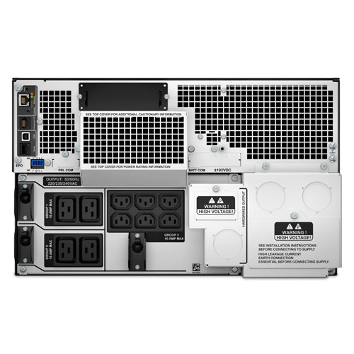 APC Smart-UPS On-Line SRT8KRMXLI - 8kW/VA, 6x C13 + 4x C19 + hardwire 1phase output, rack mountable, Embedded NMC, Double-conversion (Online), 8 kVA, 8000 W, Sine, 100 V, 476 V