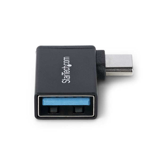 StarTech.com USB-C to USB-A Adapter, Right-Angled, USB 5Gbps, 3A, USB-C Male to USB-A Female Converter, Durable Metal Housing - Thunderbolt Compatible, USB Type-C, USB Type-A, Black