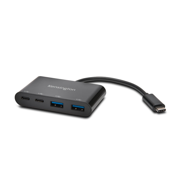 Kensington CH1000 USB-C 4-Port Hub, Black, macOS 10.10 or above; Chrome OS 44 or above; Windows 8.1 or above, 1 pc(s), 90 mm, 120 mm, 20 mm