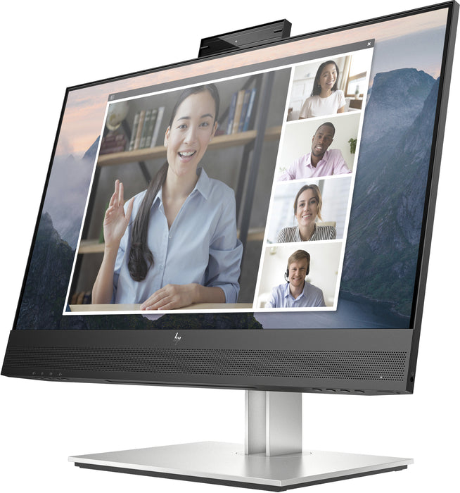 HP E24mv G4 FHD Conferencing Monitor, 60.5 cm (23.8"), 1920 x 1080 pixels, Full HD, LCD, 5 ms, Black, Silver