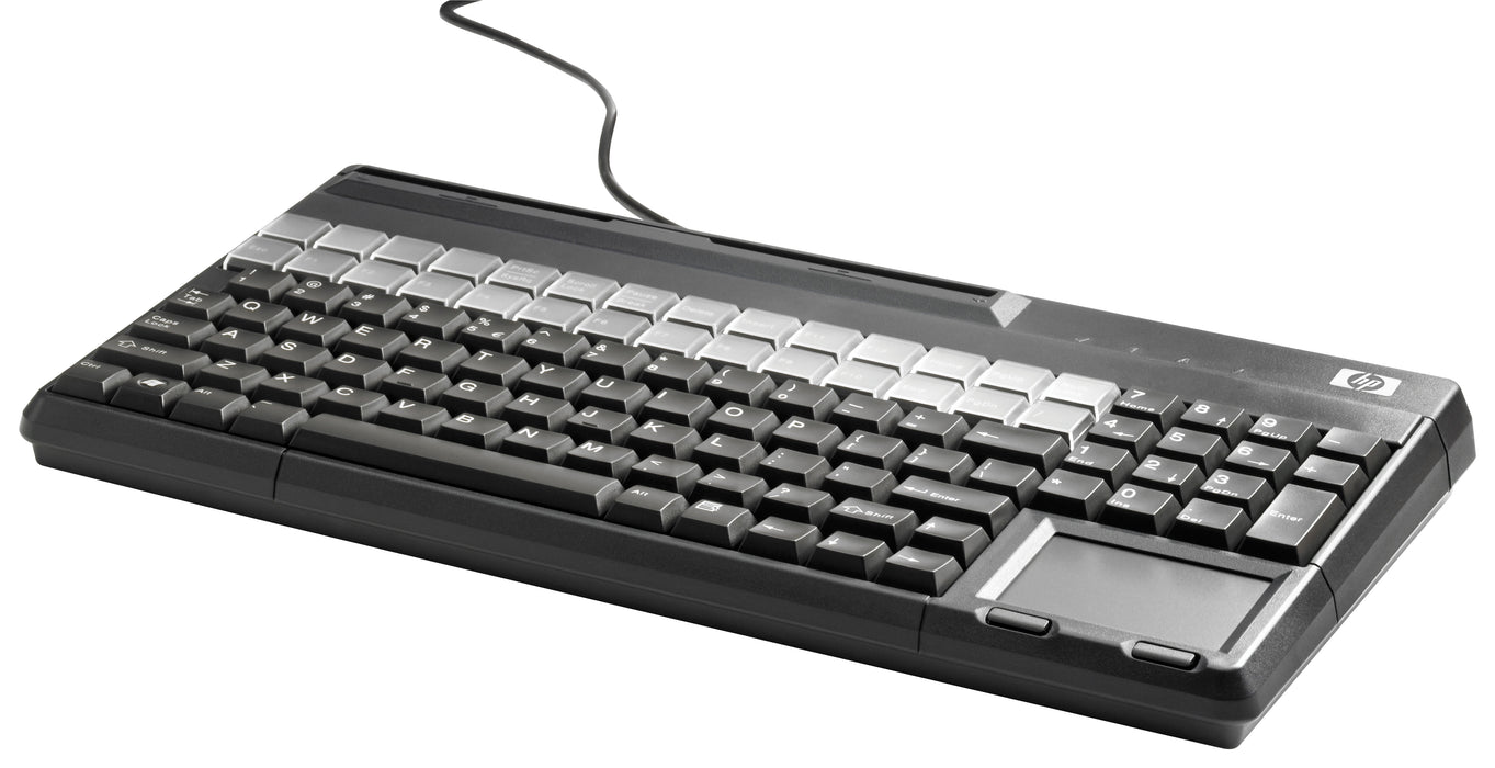 HP POS USB Keyboard with Magnetic Stripe Reader, Full-size