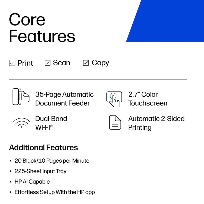 HP OfficeJet Pro Wireless Color Printer, Instant Ink; Two-sided printing, Thermal inkjet, Colour printing, 4800 x 1200 DPI, A4, Direct printing, Grey
