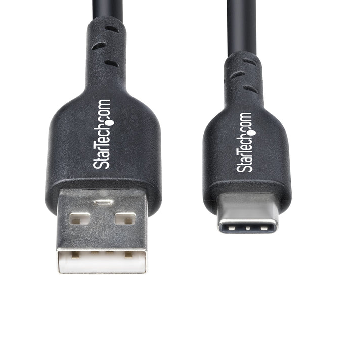StarTech.com 3m (9.8ft) USB-A to USB-C Charging Cable, Charge & Sync, 3A, USB 2.0, TPE Jacket - Black USB Charging Cord, 3 m, USB A, USB C, USB 2.0, 0.48 Gbit/s, Black
