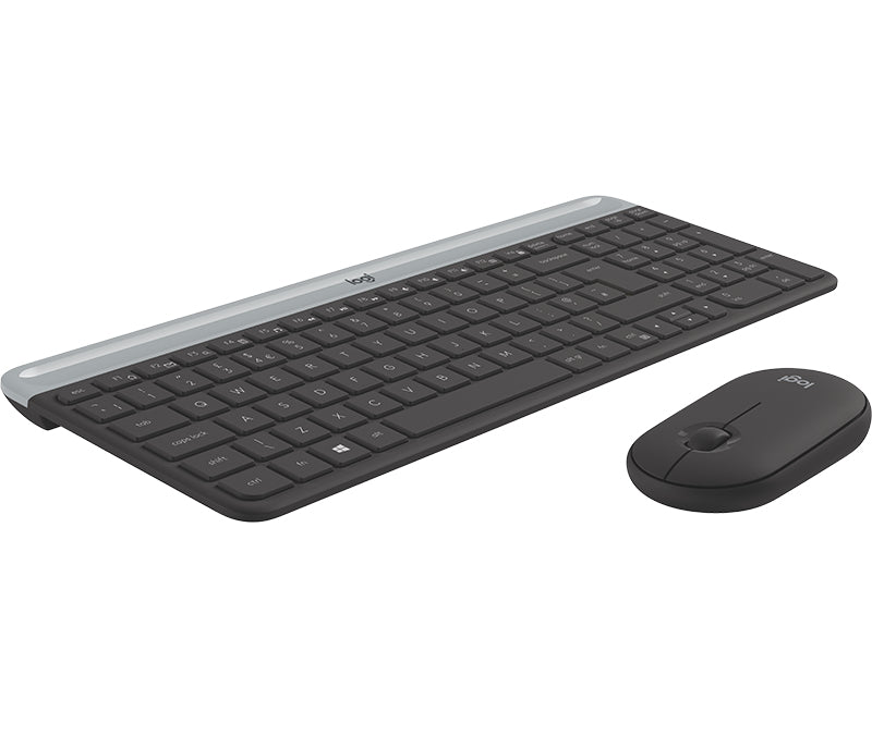 Logitech MK470 Slim Combo, Full-size (100%), Wireless, RF Wireless, AZERTY, Graphite, Mouse included