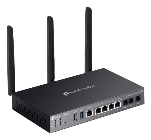 TP-Link Omada AX3000, Dual-band (2.4 GHz / 5 GHz), Ethernet LAN, ADSL, ADSL2, Black, Tabletop router
