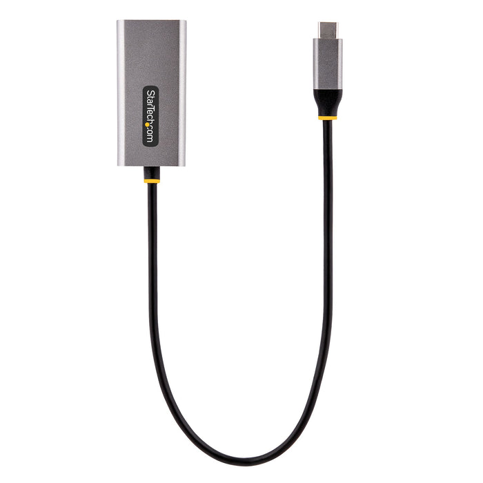 StarTech.com USB-C to Ethernet Adapter, USB 3.0 to Gigabit Ethernet Network Adapter, 10/100/1000 Mbps, USB-C to RJ45 Ethernet Adapter (GbE), 12in Attached Cable, Driverless Install, Wired, USB Type-C, Ethernet, 5000 Mbit/s, Black, Grey