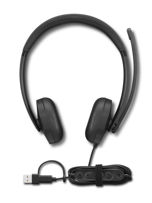 Lenovo VoIP Headset 5000, Wired, Office/Call center, 20 - 20000 Hz, 144 g, Headset, Black