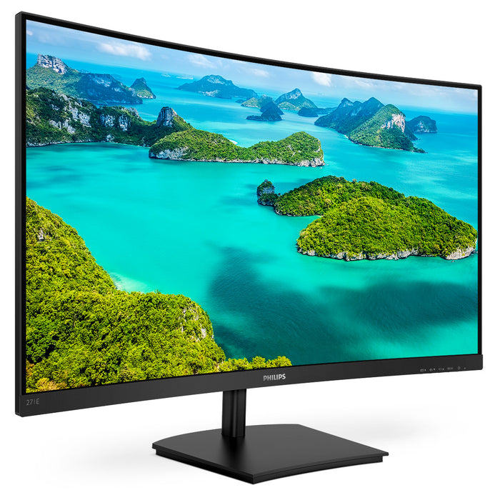 Philips E Line 271E1SCA/00, 68.6 cm (27"), 1920 x 1080 pixels, Full HD, LCD, 4 ms, Black