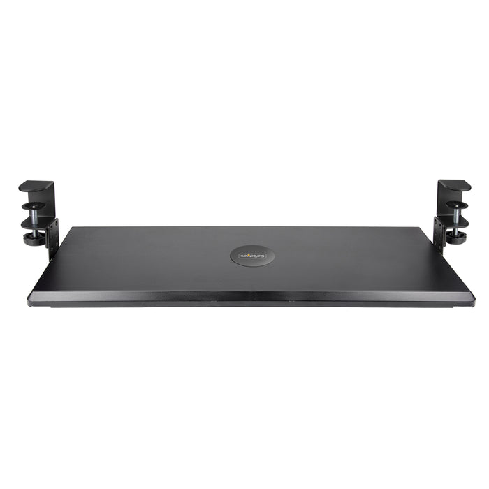 StarTech.com Under-Desk Keyboard Tray, Clamp-on Ergonomic Keyboard Holder, Up to 12kg (26.5lb), Sliding Keyboard and Mouse Drawer with C-Clamps, Height Adjustable Keyboard Tray (3.9/4.7/5.5 in) - TAA, Black, 12 kg, 32 mm, 700 x 310 mm, 828 mm, 340 mm