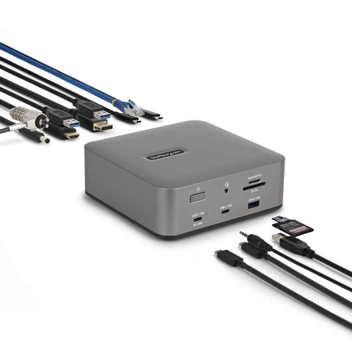 StarTech.com Thunderbolt 5 Universal Docking Station, Multi-Display Hub, 8K 60Hz or 4K 144Hz, 120Gbps Bandwidth Boost, 140W PD, 30W Phone Charging, USB 10Gbps, 2.5G LAN, Wired, Thunderbolt 5, 140 W, 3.5 mm, 10,100,1000,2500 Mbit/s, IEEE 802.3bz