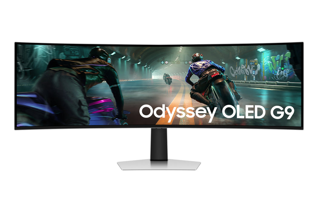 Samsung 49" Odyssey OLED G91SD DQHD, 144Hz Gaming Monitor, 124.5 cm (49"), 5120 x 1440 pixels, Dual QHD, OLED, 0.03 ms, Silver