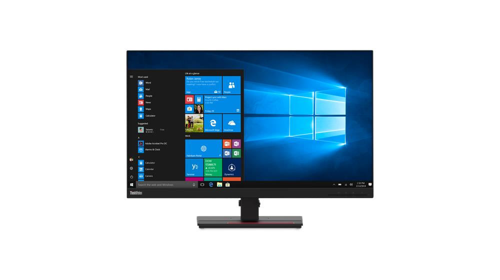 Lenovo ThinkVision T27q-20, 68.6 cm (27"), 2560 x 1440 pixels, Quad HD, LCD, 6 ms, Black