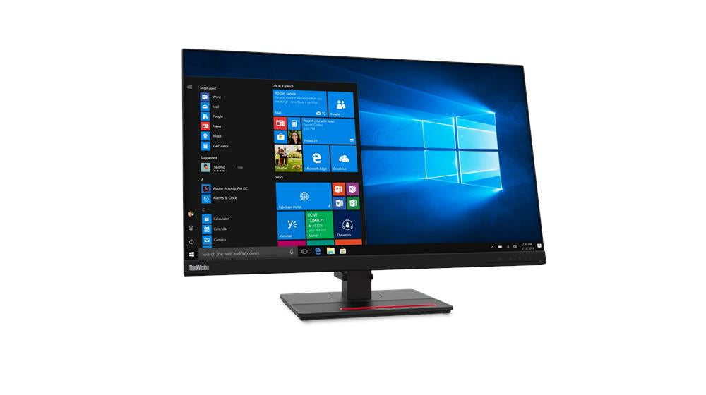 Lenovo ThinkVision T27q-20, 68.6 cm (27"), 2560 x 1440 pixels, Quad HD, LCD, 6 ms, Black