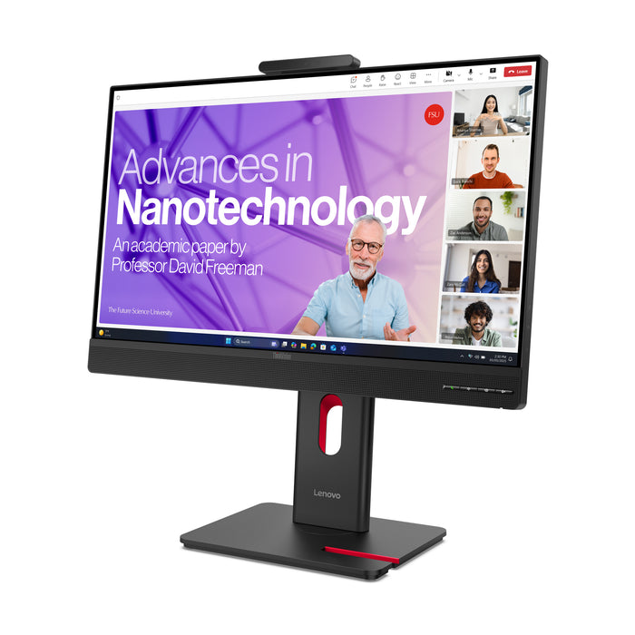 Lenovo ThinkVision T27QD-4v Monitor, 68.6 cm (27"), 2560 x 1440 pixels, Wide Quad HD, LED, 6 ms, Black