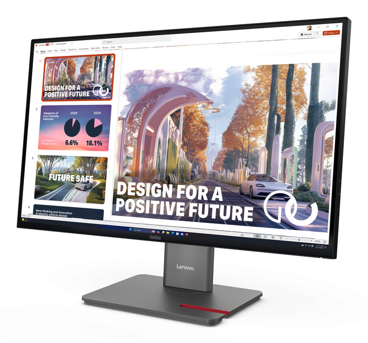 Lenovo ThinkVision P27QD-40, 68.6 cm (27"), 2560 x 1440 pixels, Quad HD, LED, 6 ms, Black