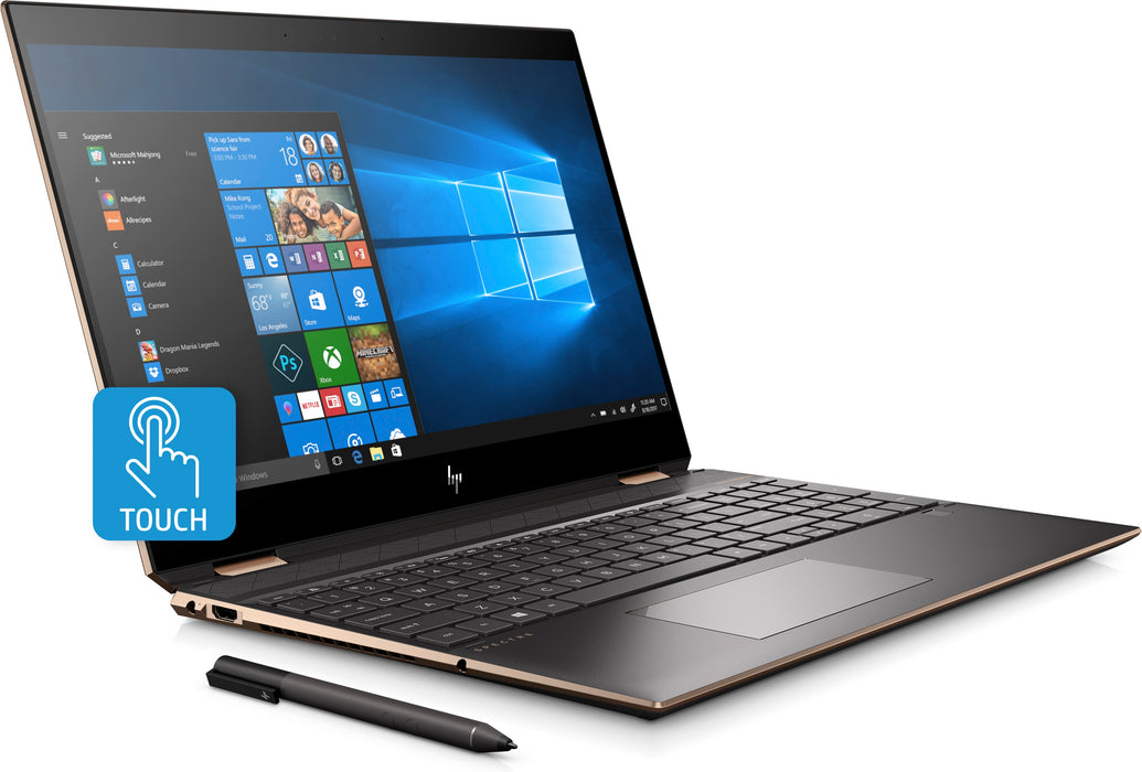 HP Spectre x360 15-df0004na, Intel® Core™ i7, 2.2 GHz, 39.6 cm (15.6"), 1920 x 1080 pixels, 8 GB, 512 GB