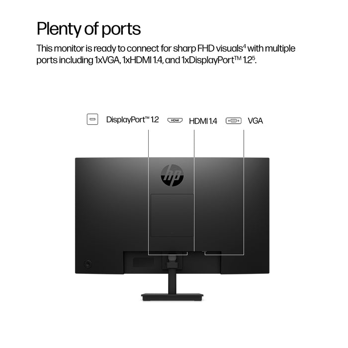 HP Series 3 Pro 23.8 inch FHD Monitor - 324ph, 60.5 cm (23.8"), 1920 x 1080 pixels, Full HD, LCD, 5 ms, Black