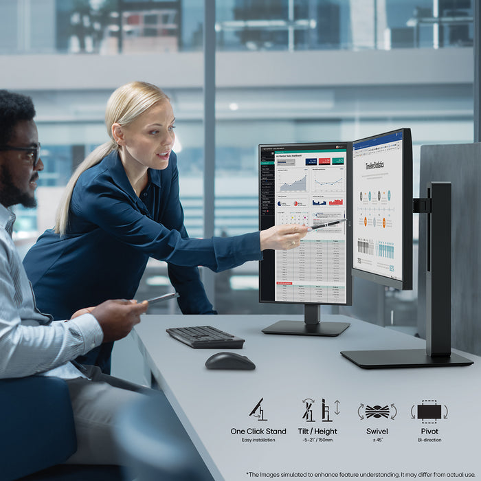 LG 24BA850-B.AEK, 60.5 cm (23.8"), 1920 x 1080 pixels, Full HD, 5 ms, Black