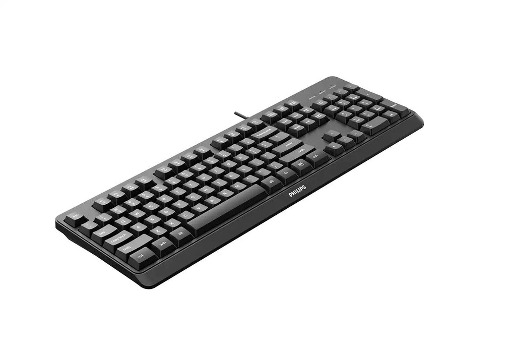 Philips 2000 series SPK6207BL/40, Full-size (100%), Wired, USB, QWERTY, Black