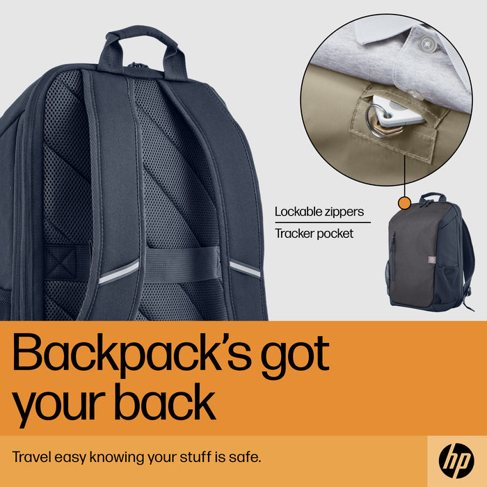 HP Travel 18 Liter 15.6 Iron Grey Laptop Backpack, Backpack, 39.6 cm (15.6"), 510 g