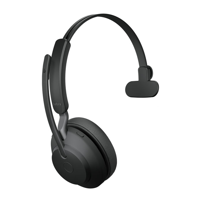Jabra Evolve2 65 USB-A UC Mono - Black, Wireless, Office/Call center, 20 - 20000 Hz, 99.2 g, Headset, Black