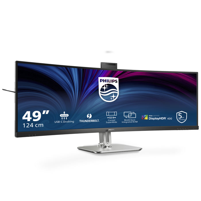 Philips 49B2U6903CH/00, 124 cm (48.8"), 5120 x 1440 pixels, Dual QHD, LCD, 4 ms, Grey