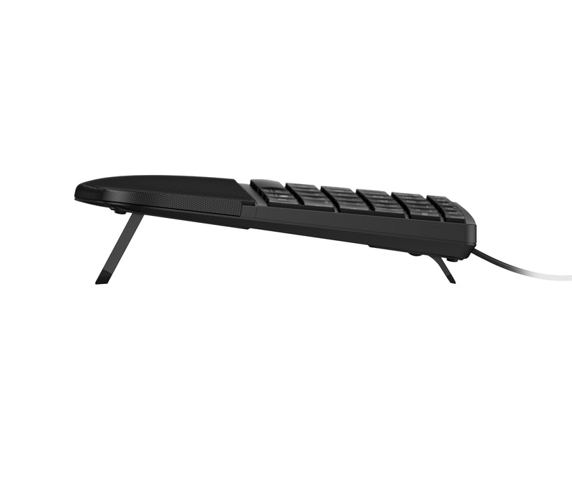 HP 480 Comfort Wired Keyboard, Full-size (100%), Wired, USB, Plunger key switch, Black