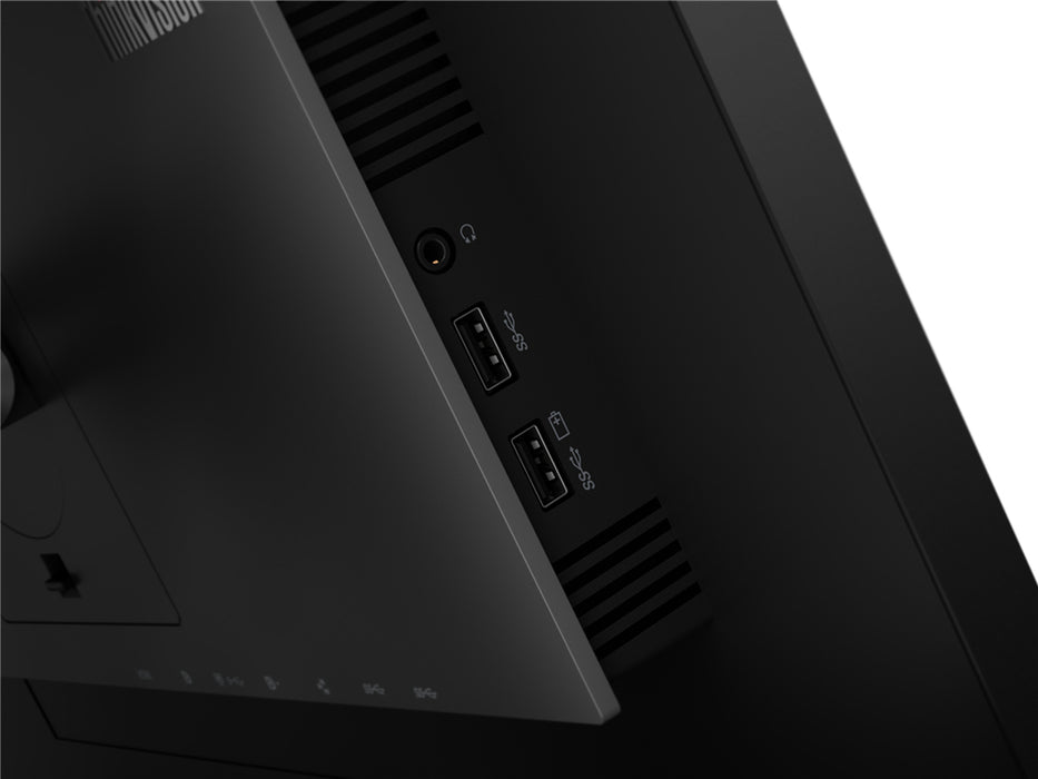 Lenovo ThinkVision P24h-20, 60.5 cm (23.8"), 2560 x 1440 pixels, Quad HD, LED, 6 ms, Black
