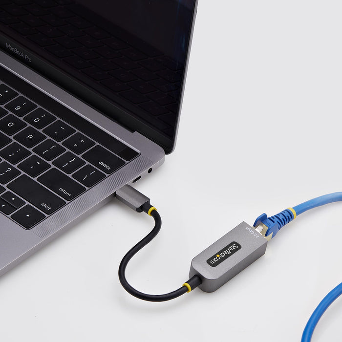 StarTech.com 2.5GbE USB-C to Ethernet Adapter, NBASE-T NIC, USB 3.0 Type-C 2.5/1G Multi Speed Network, Thunderbolt Compatible, Windows & Mac, Wired, USB Type-C, Ethernet, 5000 Mbit/s, Grey
