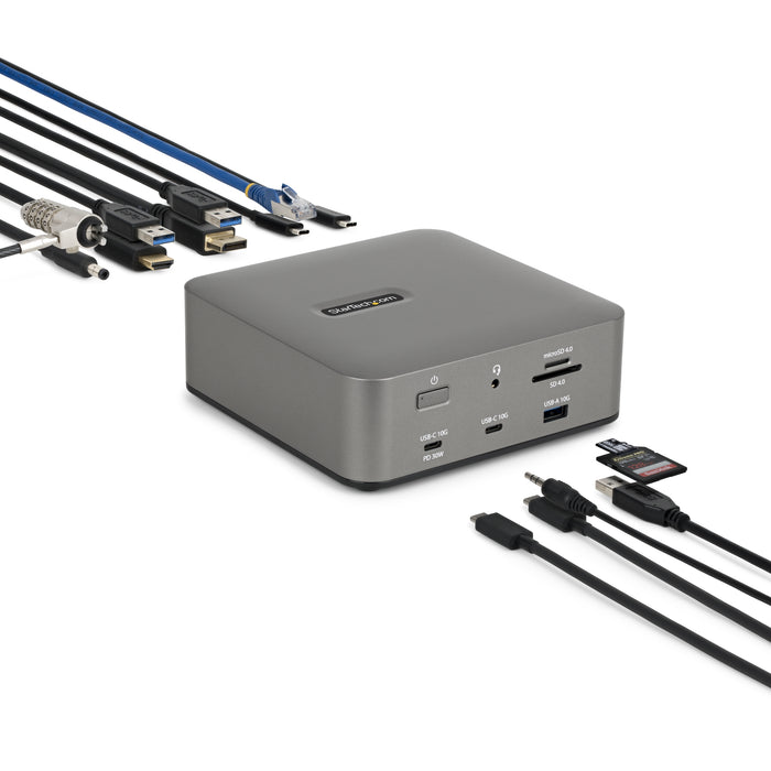 StarTech.com Thunderbolt 5 Universal Docking Station, Multi-Display Hub, 8K 60Hz or 4K 144Hz, 120Gbps Bandwidth Boost, 140W PD, 30W Phone Charging, USB 10Gbps, 2.5G LAN, Wired, Thunderbolt 5, 140 W, 3.5 mm, 10,100,1000,2500 Mbit/s, IEEE 802.3bz